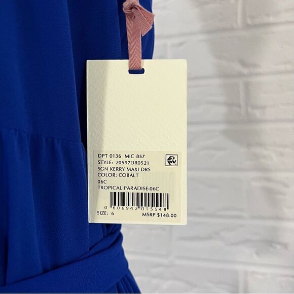 NWT Alex Marie Cobalt Blue Maxi Dress Size 6 - Picture 9 of 16